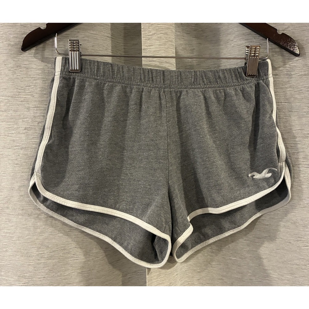 Y2K 2000s Hollister Grey Micro Mini Sweat Shorts‎ Size Small Preppy Vintage